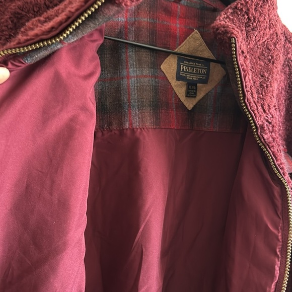 Pendleton Cozy Warm Fuzzy zip front ladies XL jacket coat - Picture 7 of 10